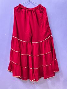 Stunning Red Embellished Kurta Set