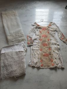 Embroidered Kurta with Dupatta