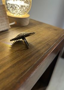Statement Oxidized Silver Round Ring