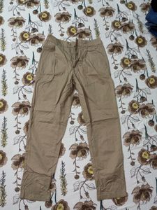 Khaki Pleated Trousers
