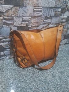 Tan Leather Hobo Bag