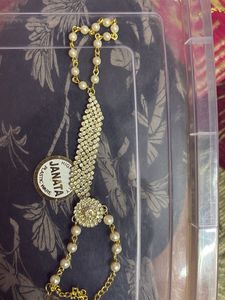 Elegant Hand Harness with Pearls & Rhinestones