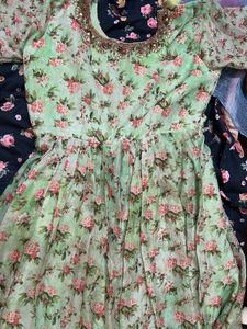 Floral Print Ethnic Gown