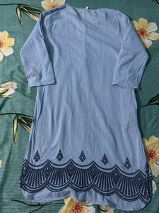 Blue Collared Kurti