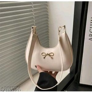 Chic Cream Hobo Bag with Bow Detail