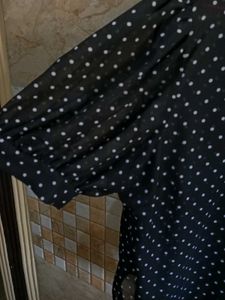 Chic Polka Dot Sheer Top, puff sleeves