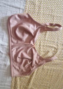 Satin Minimizer Pink Comfort Bra