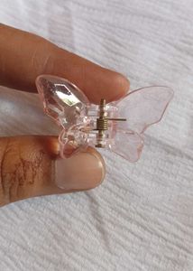 Cute Pink Butterfly Hair Clip