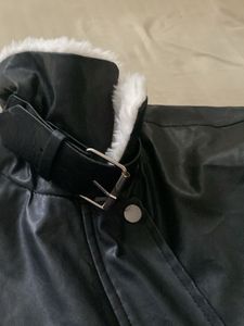original Faux Leather Jacket with Sherpa Collar