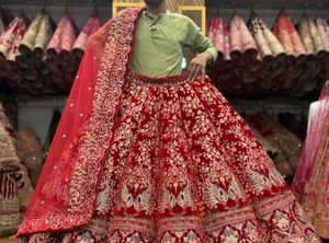 Exquisite Red Embroidered Lehenga Choli