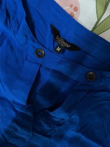 Royal Blue Sleeveless V-Neck Top