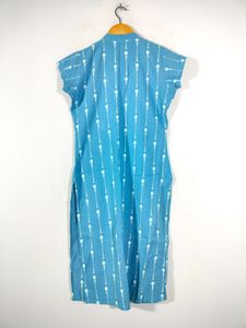 Light Blue With Dot Prints Kurtas (Women's)