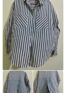 Set of 3- 2 shirts + 1 Striped Button-Up Shirt