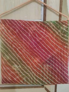 Vibrant Leheriya Saree with Sequins