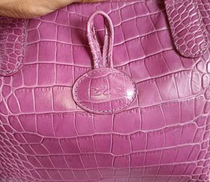 Original Authentic Longchamp Crocodile Embossed Pi