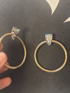 Hammered Gold Hoop Earrings