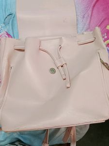 ZARA Peach Back Bag