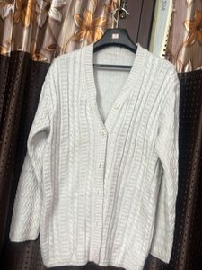 white Cardigan For Women XL Size