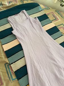 Lavender Textured Midi Dress