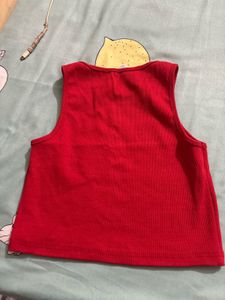 Red Crop Tank Top