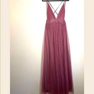 Elegant Tulle Halter Neck Maxi Dress Barbie birthd
