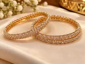 Elegant CZ Crystal Link Bracelet Set