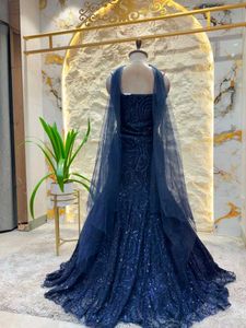 Stunning Sequin Navy Blue Gown