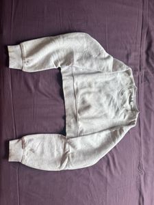 Grey Cropped Sweatshirt