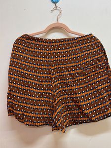 Patterned Button-Up Shorts