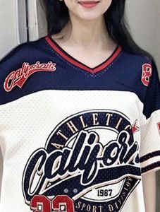 Savana California Athletic Mesh Jersey Top