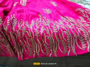 Hot Pink Embroidered Palazzo Pants
