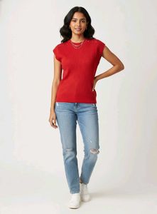 Red Knit Top 😍