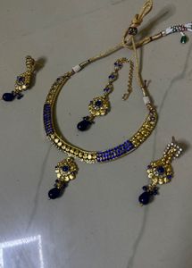 Unused copper Stunning Gold &amp; Blue Jewellery Set