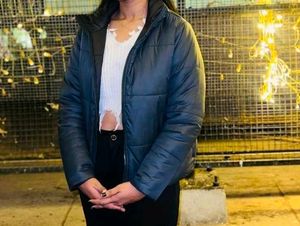 Stylish Green and black reversible Puffer Jacket