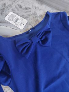 Electric Blue Long Sleeve Maxi Dress