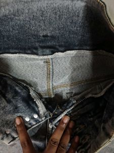 High-Waisted Acid Wash Jeans