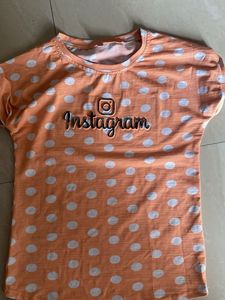 Orange Polka Dot Instagram T-Shirt