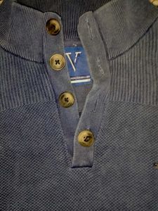 Classic Blue Mock Neck Sweater