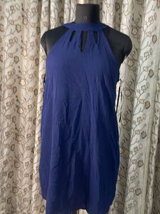 Stylish Navy Blue Sleeveless Dress