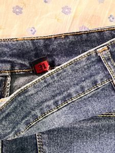 Denim Slit Skirt
