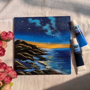 Mini Handmade Night Sky Acrylic Painting