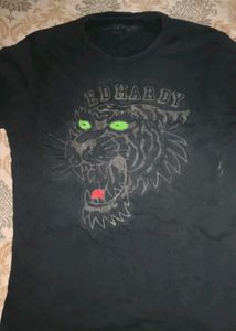 Ed Hardy Black Tiger Graphic T-Shirt