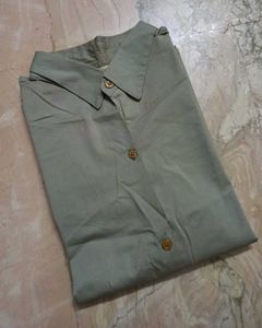 Solid Olive Green Lycra Shirt
