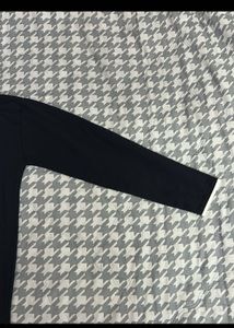 Navy Blue Long Sleeve Collared Top
