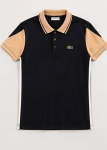 Lacoste Men’s Black & Beige Polo T-Shirt