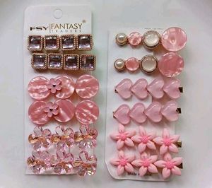 Pink Hair Clip Set of 2 pairs