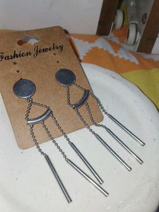 Stylish Silver Drop Earrings 🌟