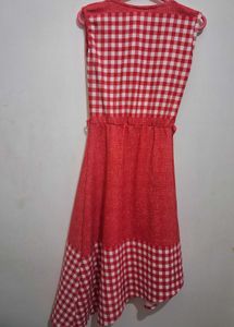 Red &amp; White Gingham Check Dress