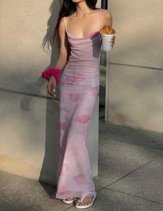 Pink Floral Maxi Dress