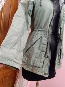 💚Olive Green Fur Hooded Jacket💚